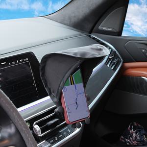 TEMU 접이식 차량용 휴대폰 거치대, 나일론 소재, 무반사, 핸즈프리, 에어컨 콘센트 마운트, 햇빛 가리개 내비게이션 스크린 보호, 간편한 설치, Non