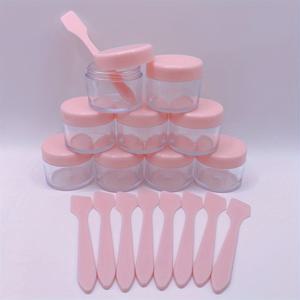 TEMU 스패츌러 포함 20ml 화장품 용기 9개 세트 - 로션, 페이스 크림, 마스크, 연고, 아이섀도우, 여행용 보관에 적합 - 라인스톤 및 샘플 포함