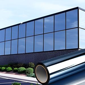 TEMU 단방향 개인 정보 보호 단열 차양 필름, 거울면. 사무실 유리창, 주방 발코니, 가정용 침실, 서재 및 기타 시나리오에 적합. 정전기식으로 간편하게 설치 가능