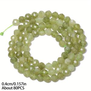 TEMU 비즈 & 비즈 어소트먼트 - 2/3/4mm AAA 페리도트 스톤 천연 컷팅 비즈 - DIY 주얼리 만들기, 팔찌, 목걸이용 내구성 있는 공예 재료, 반짝이는 디자인 비즈