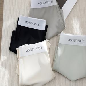 TEMU 새로운 스타일 캐주얼 여름 아이스 섬유 남성용 이지 솔리드 컬러 통기성 무지 레그 팬츠 2벌 | 중간 정도 신축성, 단색 패턴, 트레이닝에 적합