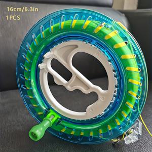 TEMU 잠금 장치가 있는 고하중 바다낚시 릴 1개 - 대용량 해양/폰툰 레일 릴, 바다, 카누, 트롤 낚시에 적합 - 나일론 로프와 호환 - 전문가 및 취미 낚시꾼을 위한 이상적인 선택, 공해 낚시 장비, 스피닝 디자인, 내구성 있는 플라스틱 소재