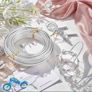 TEMU Lexible 2mm 공예용 알루미늄 와이어 - 주얼리 제작, 꽃꽂이, 인조 보석, DIY 조각품, 분재용 부드럽고 휘어지는 금속 와이어 | 인형, 모델, 공예품, 토끼 귀, 헤어 클립용 32.8ft 광택 컬러 와이어 | 초보자 및 전문가를 위한 필수 도구