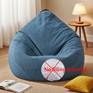 TEMU 1개 빈백 커버, 레이지 소파 커버; 야외 피크닉 및 캠핑에 적합한 대형 빈백 의자, 레이지 소파 커버, DIY 자유 충전, 휴대 간편, 빈백, 보관용 가방 포함, 6가지 색상, 충전재 미포함, 커버만