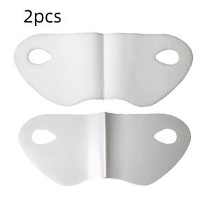 TEMU 2개 재사용 가능 V자형 페이셜 마스크 | 콜라겐 부스터 & V라인 얼굴 리프트, 민감성 피부용 수분 공급, 밝은 베이지색, 눈가, 콧등, 턱선 윤곽을 위한 편안한 콜라겐 스트립 | 묻어남 없음,