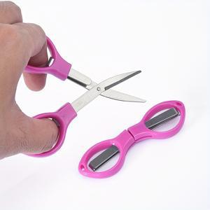 TEMU 3가지 색상, 휴대용 접이식 가위 - 여행, 낚시 등에 필수!