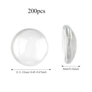 TEMU 엠보싱 사진 펜던트 제작 및 크리스마스 공예 장식용 투명 유리 원형 스티커 100개~200개, 수제 재료, DIY 수제 재료