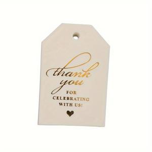 TEMU 행복 컬렉션 골든 감사 태그 — 웨딩 파보어, 베이비 샤워, 브라이덜 샤워, 생일 또는 특별한 이벤트에 완벽, 50개 세트