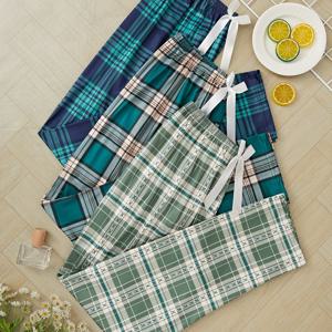 TEMU 체크무늬 리본 3세트