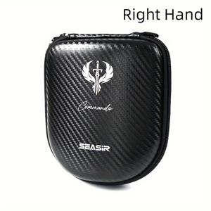 TEMU SEASIR Commando 카본 파이버 디자인 베이트캐스팅 낚시 릴 가방 EVA 베이트 캐스팅 드럼 릴 파우치 보호 케이스 커버 (왼손/오른손 겸용)