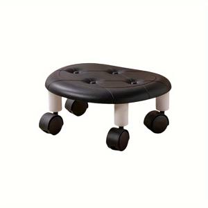 TEMU COFIT 싱글 의자 휠 포함 - 포름알데히드 프리 플라스틱, 타원형, 블랙, 거실, 침실 및 가정용 이상적, 이동이 쉽고, 휠이 있는 스툴, 스툴 휠, 매니큐어 의자, 페디큐어 의자, 거실 의자, 코쿰링 의자, 사무실 의자, 좌식의자, 리클라이너 의자, 거실의자, 편한의자, 독서의자