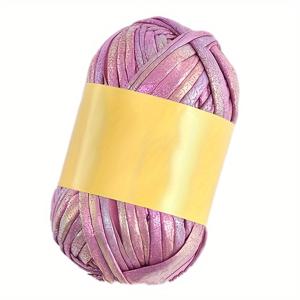 TEMU 1개 무지개빛 패브릭 스트랩 실, 고탄력, 100g 볼, 손뜨개 크로셰용 신발, 가방, 쿠션, 수납, 인형 실