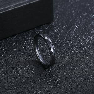 TEMU 여성용 블랙 화이트 세라믹 반지 1개, 결혼 반지 커플링, 여성용 3mm 폭