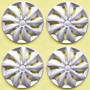 TEMU 15인치 스틸 휠에 적합한 4개의 휠캡, PP 플라스틱 재질, 다양한 색상으로 차량 휠 외관 향상