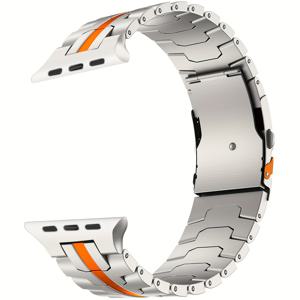 TEMU JANSIN 애플워치 호환 스테인리스 스트랩, 플립 클라스프 잠금, iWatch/울트라/울트라 2/SE/시리즈 10/9/8/7/6/5/4/3/2/1 호환 - 남녀공용 메탈 밴드 (49mm, 46mm, 45mm, 44mm, 42mm)