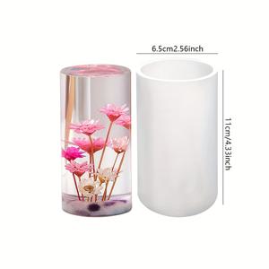 TEMU 레진 실리콘 몰드 - 원통형 캔들 레진 주형, 수제 캔들 및 원통형 표본 주형에 적합