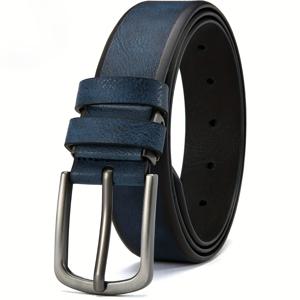 TEMU 남성용 벨트 - 트렌디하고 활용도 높은 핀 버클 벨트, 합금 테일 클립 디자인, 편안함과 내구성을 제공하며 젊은 남성 및 중년 남성에게 이상적이며 훌륭한 선물 옵션입니다.