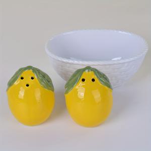 TEMU 레몬 셰이커 3개 세트, 세라믹 스파이스 셰이커, 스파이스 셰이커, 세라믹 스파이스 병, 귀여운 레몬 스파이스 셰이커, 야외 피크닉 및 바비큐용, 카와이 스파이스 병 주방 용품, 아파트 필수품, 테이블 장식, 선물, 팜하우스 장식, 식기세척기 및 전자레인지 사용 가능