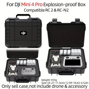 TEMU DJI Mini 4 Pro용 보호 케이스입니다. 보호 디자인과 대용량 하드 쉘 특징으로 Mini 4 Pro에 다양한 추가 장비를 설치할 수 있습니다.