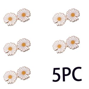 TEMU 작은 데이지 탈부착형 조절식 버클이 있는 허리밴드 버클 5개 세트, 못이나 재봉 불필요, 바지, 스커트, 스카프, 허리 사이즈 조절용, 인기 판매 단추 액세서리