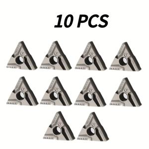 TEMU TNMG160404R-VF 세르메트 인서트 10개 - 견고하고 내구성 있는 하드 합금 인서트, 반마무리 및 마무리를 위한 부드러운 가공, 강철 부품용 이상적, CNC 작업장에 적합