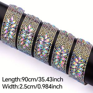 TEMU 길이: 1야드 (90cm / 35.43인치), 폭 옵션: 1.6/1.7/2.3/2.5cm (0.63/0.669/0.906/0.984인치). 핫멜트 화이트 AB 마키즈 라인스톤 트림, 의류 액세서리, 가방, 홈 데코 DIY, 웨딩/파티/이스터/크리스마스 공예용 소품에 적합