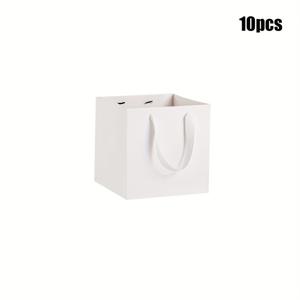 TEMU 그녀/남자를 위한 선물 세트, 3가지 색상과 2가지 사이즈의 종이 봉투 10개 세트. 접을 수 있고 휴대하기 편리하게 디자인되었습니다. 쇼핑, 공예 및 선물에 이상적이며, 크리스마스, 파티 및 꽃꽂이용 갈색 봉투 포함