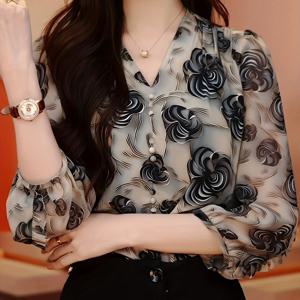 TEMU 엄마들을 위한 트렌디 프린트 탑