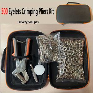 TEMU 헤비 듀티 그로멧 툴 키트 3/8인치 (10mm) - 핸드헬드 프레스 및 구멍 펀치 & 가죽, 캔버스, 패브릭, 타프, 비닐, 배너, 텐트용 아이렛 500개