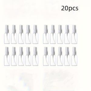 TEMU 20Ml 스프레이 병 20개입, 투명 플라스틱, 휴대용 리필 가능 용기, 향수, 액체 및 오일 프리 제품에 적합, 여행에 완벽, 기능성 디자인과 내구성 있는 플라스틱으로 제작