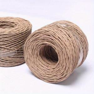 TEMU 120m 천연 라피아 섬유 종이 공예 리본 롤 - 크래프트 페이퍼 로프, 다용도 DIY 프로젝트, 선물 포장 및 장식 태그, 계절 장식에 적합 - 크리스마스, 부활절, 결혼식, 발렌타인데이 및 일상적인 공예용