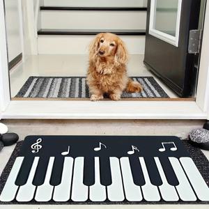 TEMU 1개 심플 피아노 음악 패턴 바닥 매트, 거실 침실 주방 욕실 매트, 거실 침실 주방 바닥 매트, 욕실 장식 욕실 매트 주방 바닥 게임룸 체육관