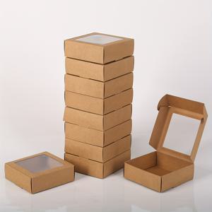 TEMU 그녀/남자를 위한 선물, 갈색 창문형 디스플레이 상자 20개입, 간편하고 우아한 포장 상자, 파티 선물 상자, 비누 및 건조 꽃 포장 상자, 비즈니스 이벤트 포장 상자, 다양한 행사용 다용도 포장 상자