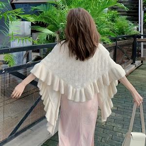 TEMU 여성용 빈티지 청상아리 숄, 삼각형 오피스 가디건, 에어컨 방에 완벽, 웨딩 드레스 겉옷으로 이상적