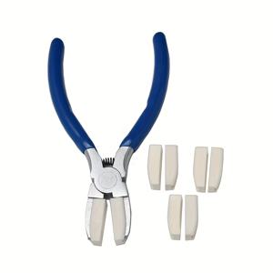 TEMU 탄소강으로 제작된 나일론 플라이어, 플랫 노즈 디자인, 프로젝트, 비즈, 와이어 랩핑, 와이어 가공, 주얼리 제작, 일상적인 가정 업무 및 자동차 수리에 적합