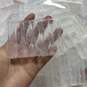 TEMU 1pc 3D 정원 봄 꽃 리리프 네일 아트 몰드 - DIY 드립 글루 네일 아트, 흙 공예 및 수지 프로젝트, DIY 네일 아트 | 우아한 네일 디자인 | 투명 실리콘 몰드