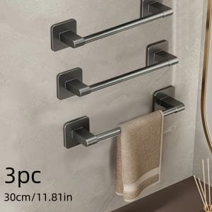 TEMU 드릴이 필요 없는 우주급 고품질 메탈 수건 걸이 3종 세트입니다. 세련되고 기능성 현대적인 스타일이 특징이며, 냄비 뚜껑 홀더, 옷걸이, 수건 걸이 등으로 사용할 수 있습니다. 욕실, 주방, 사무실 등에서 사용하기에 적합합니다.