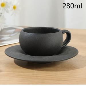 TEMU 280ml 빈티지 커피 라떼 아트 에그 컵, 대용량, 캡푸치노 및 라떼용 프레스팅 세라믹 머그