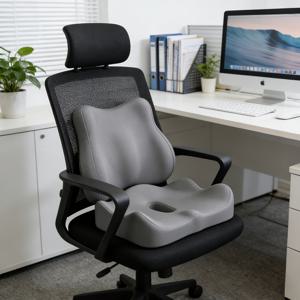 TEMU 2개/1개 허리 지지 쿠션, 2026 업그레이드 오피스 좌식 보조기, 학생용 허리 쿠션, 통합 등받이 지지 좌석 쿠션, 등받이 쿠션, 사무실 의자 쿠션, 컴퓨터 의자 쿠션, 사무실, 운전, 집, 여행 등에 적합