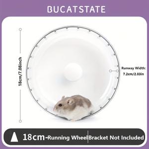TEMU BUCATSTATE 무소음 햄스터 운동바퀴 - 저빌, 드워프 시리안 햄스터, 쥐, 생쥐용 - 넓은 바닥으로 안정성 강화, 소형 애완동물용 케이지 액세서리, 상업용 햄스터 운동바퀴 (브라켓 미포함)