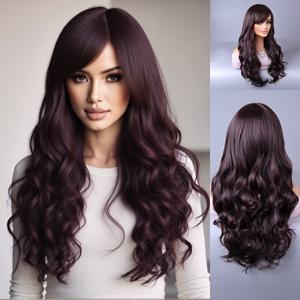 TEMU 밀랍색 블론드 앞머리 컬링 헤어 26인치 푹신한 웨이브 데일리 출퇴근 및 코스 스타일링 듀얼 사용