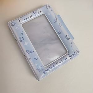 TEMU 3인치 눈꽃 사진 앨범, 버튼 클로저 접이식, 한국 스타 사진 보관 북, 대용량 최대 40장 수납, 가족 여행 즉석 사진 앨범