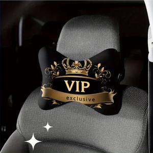 TEMU 1개-VIP 전용, 차량용 헤드레스트 커버, 통기성 탈부착 목 받침, 편안함 강화, 스타일리시한 인테리어 장식, 차량용 목베개, 편안한 여행 액세서리, 장식용 헤드레스트, 부드러운 텍스처 커버