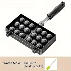 TEMU 상업용 계란 와플 몰드, 가정용 가스 및 전기 계란 와플 베이킹 머신, 쿠키 및 케이크 몰드