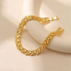 TEMU 유럽 및 미국 트렌디 S자형 버클 하트 모양 시계줄 체인, 골든 여성용 패션 럭셔리 팔찌, 연회 및 중요한 기념일 축하용, 여성 주얼리 선물