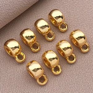 TEMU 구리 18K 골드 도금 고내광성 펜던트 스페이서 비즈 8개, 핸드메이드 DIY 팔찌 목걸이 구슬 꿰기 펜던트 루즈비즈 주얼리 액세서리 재료