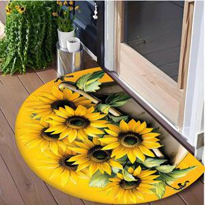 TEMU 선명한 욕조 패턴 도어매트 1개 - 세척이 쉬운 반원형 디자인, 실내/실외용, 현관, 주방, 욕실, 발코니, 야외 공간에 이상적인 야외용 도어매트 | 선명한 디자인 | 세척이 쉬운 매트, 욕실