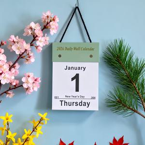 TEMU 2026년 데일리 캘린더 (주간 표시 및 숫자 월) - 365일 플래너, 365일 카운트다운 - 월별 라벨 및 주간 포함, 가정, 사무실 및 학교에 적합