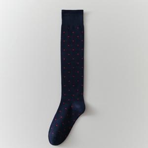 TEMU 일본 스타일 여성용 폴카 도트 무릎 양말, 사계절 다용도 롱 양말, 빈티지 한국 스타일 라운드 도트 스택드 양말
