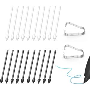 TEMU 삼성 갤럭시 탭 S9/S9FE /S9 울트라, S8/S8 /S8 울트라, S7/S7 /S7 FE, S6/S6 라이트, 노트10/10 플러스/10 라이트, 노트 20/S21/S22/S23/S24 울트라 S 펜용 팁/니브 20개 교체품